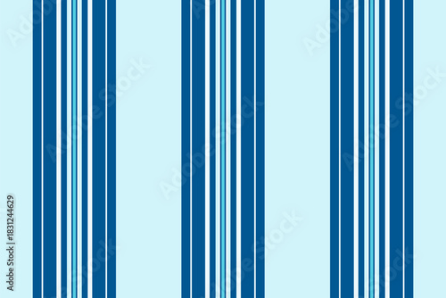 Pining room stripe vertical seamless, new year texture lines pattern. Draft textile fabric background vector in cyan and alice blue colors.