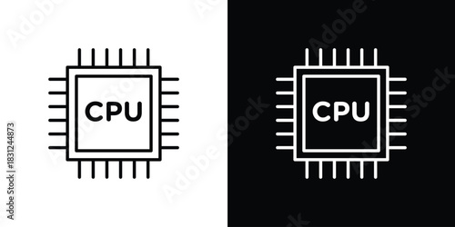 Computer microprocessor icon In Trendy Design Vector Eps 10