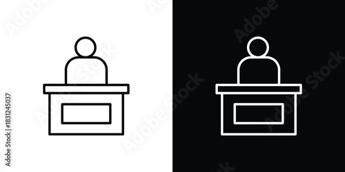 Court trial icon In Trendy Design Vector Eps 10