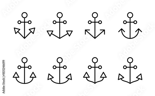 Anchor icon vector. Anchor sign and symbol. Anchor marine icon.