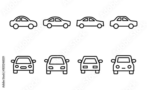 Car icon vector. car sign and symbol. small sedan