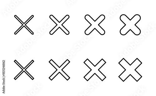 Close icon vector. Delete sign and symbol. cross sign