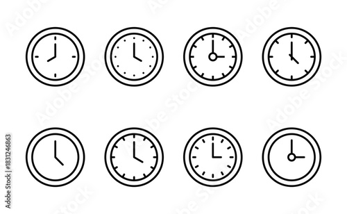 Clock icon vector. Time sign and symbol. watch icon