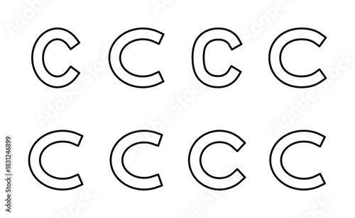 Copyright icon vector. copyright sign and symbol