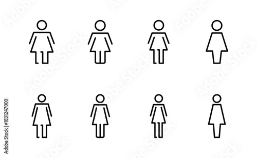 Female icon vector. woman sign and symbol