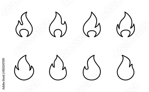 Fire icon vector. fire sign and symbol