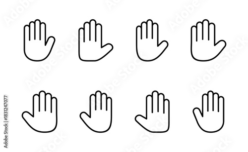 Hand icon vector. hand sign and symbol. palm