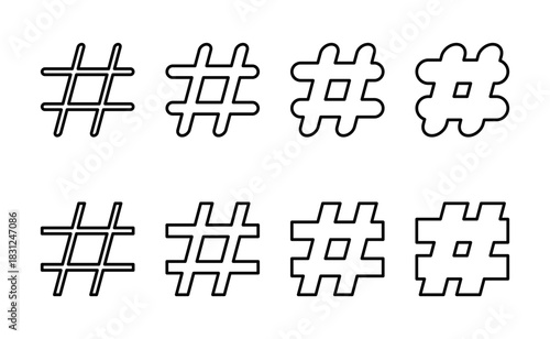 Hashtag icon vector. hashtag sign and symbol