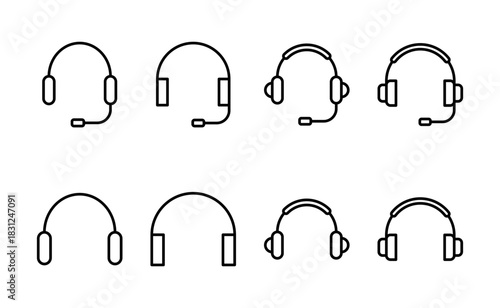 Headphone icon vector. Headvector sign and symbol