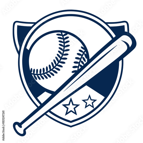 Baseball club logo looks powerful and energetic