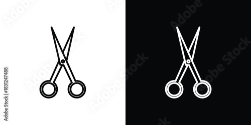 Hairdresser scissors icon In Trendy Design Vector Eps 10