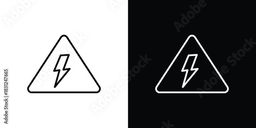 High voltage icon In Trendy Design Vector Eps 10