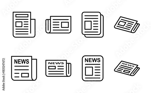 Newspaper icon vector. news paper sign and symbolign