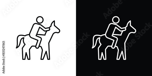 Horse riding icon In Trendy Design Vector Eps 10
