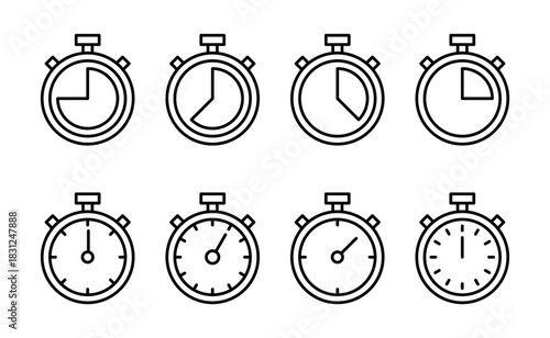 Stopwatch icon vector. Timer sign and symbol. Countdown icon. Period of time