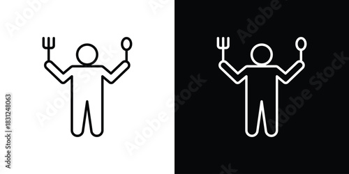 Hungry human icon In Trendy Design Vector Eps 10