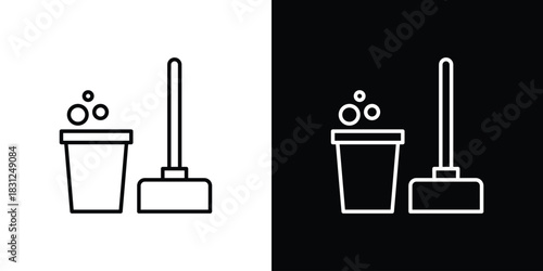 Mop cleaning icon In Trendy Design Vector Eps 10