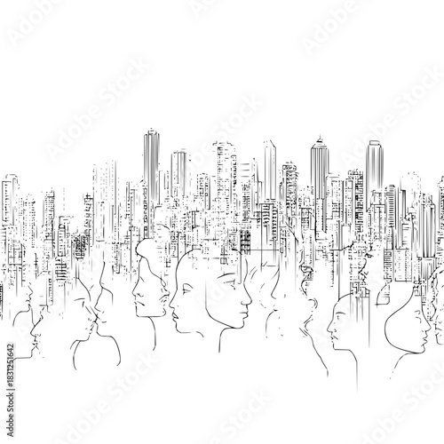 City whispers: where dreams are built and faces tell stories of ambition and resilience in the urban landscape