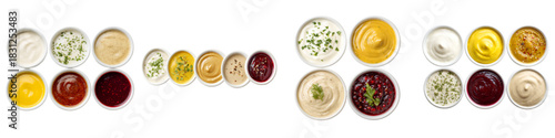 Variety of Delicious Sauces and Dips Ready to Enhance Any Meal, Perfect Condiments for Grilling, Snacking, or Entertaining, Add Flavor to Your Favorite Foods