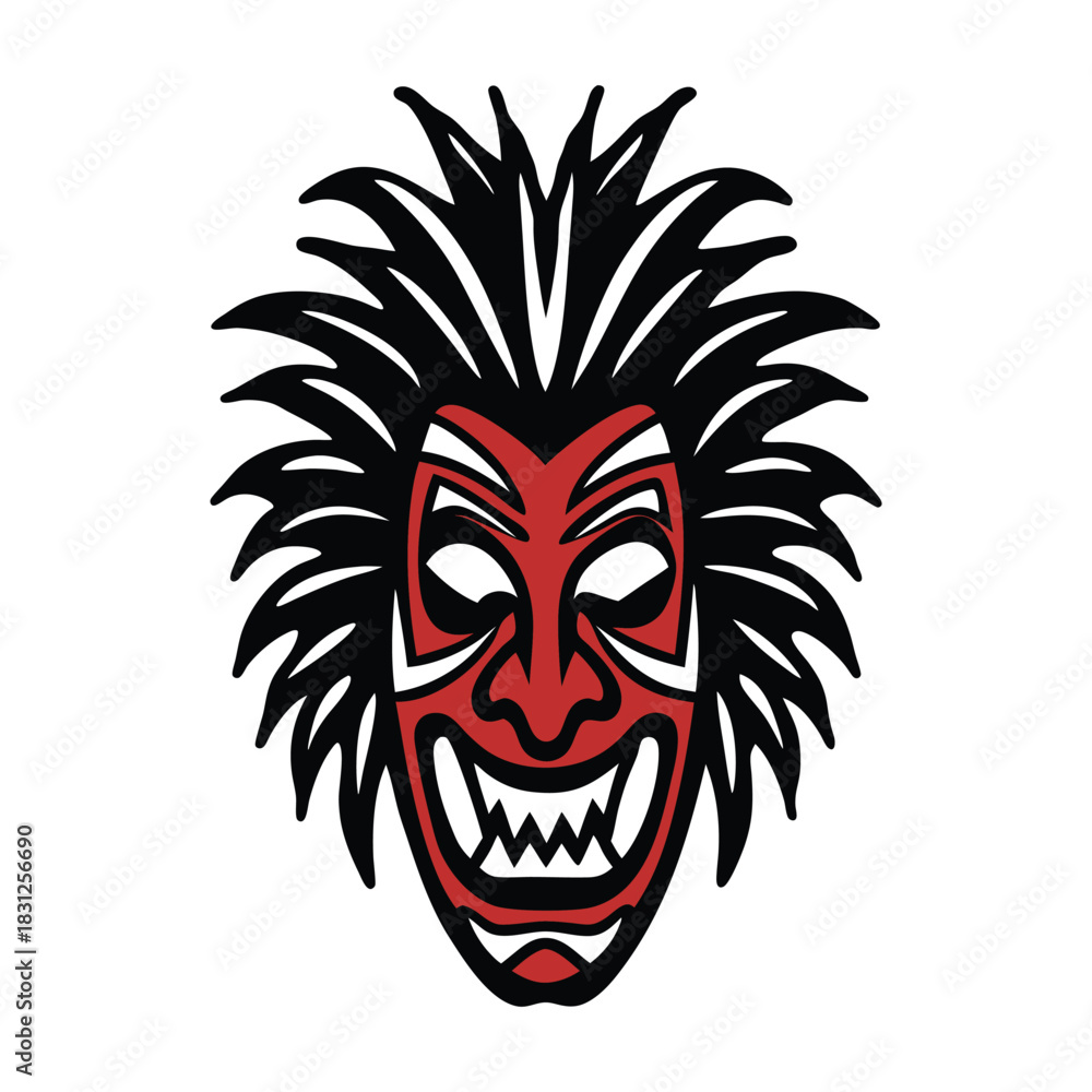 Fototapeta premium Stylized Tribal Mask Vector Illustration