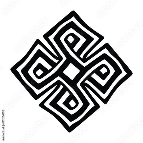 Abstract Witchcraft Cleansing Symbol Vector Icon