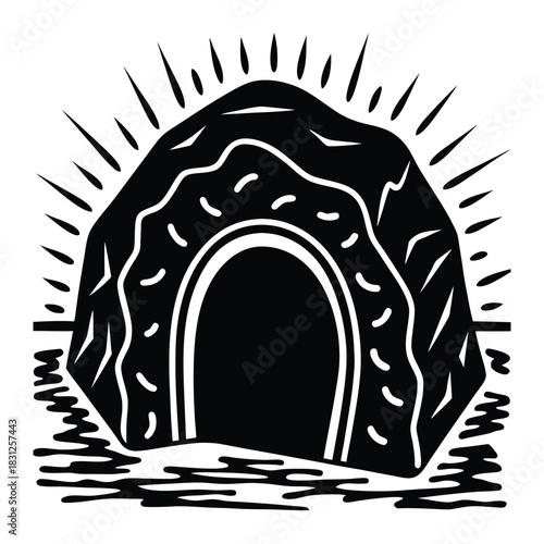 Sweat Lodge Vector Icon, Cleansing Ritual