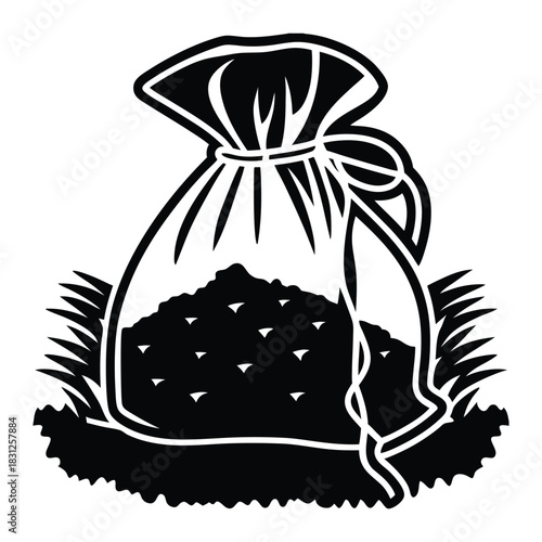 Black and White Witchcraft Cleansing Pouch Icon