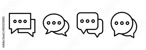 Chat icon vector illustration. speech bubble sign and symbol. comment icon. message