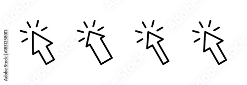 Click icon vector illustration. pointer arrow sign and symbol. cursor icon