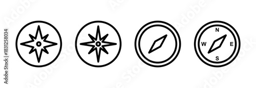 Compass icon vector illustration. arrow compass icon sign and symbol