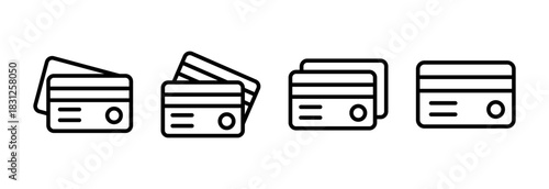 Credit card icon vector illustration. Credit card payment sign and symbol