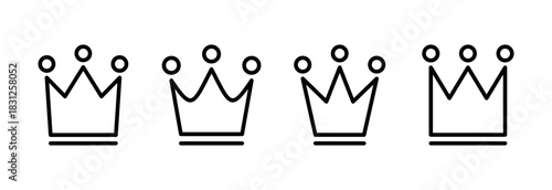 Crown icon vector illustration. crown sign and symbol