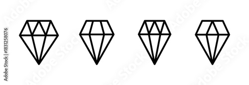 Diamond icon vector illustration. diamond gems sign and symbol