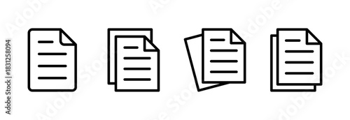 Document icon vector illustration. Paper sign and symbol. File Icon
