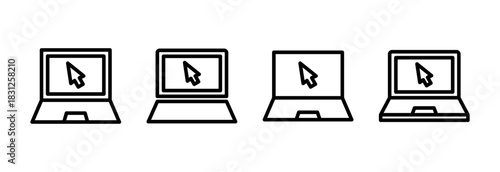 Laptop icon vector illustration. computer sign and symbol