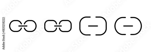 Link icon vector illustration. Hyperlink chain sign and symbol