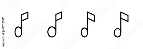 Music icon vector illustration. note music sign and symbol