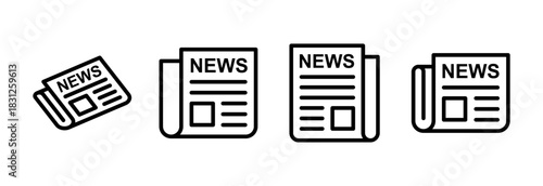 Newspaper icon vector illustration. news paper sign and symbolign