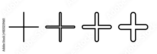Plus Icon vector illustration. Add plus sign and symbol