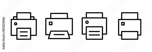 Print icon vector illustration. printer sign and symbol