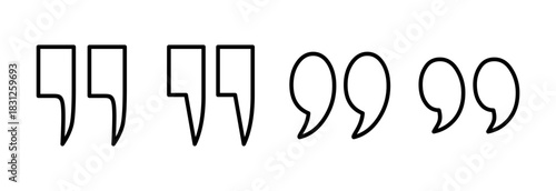 Quote icon vector illustration. Quotation mark sign and symbol