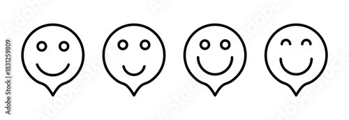 smile icon vector illustration. smile emoticon icon. feedback sign and symbol
