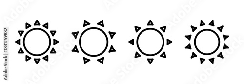 Sun icon vector illustration. Brightness sign and symbol.