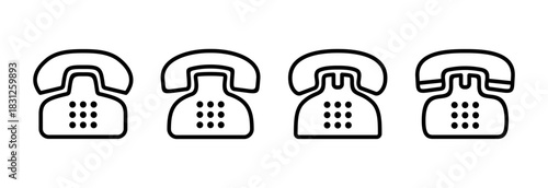Telephone icon vector illustration. phone sign and symbol
