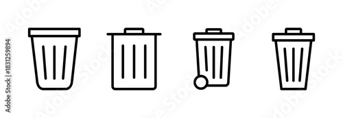Trash icon vector illustration. trash can icon. delete sign and symbol.