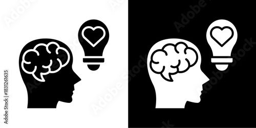 Emotional Intelligence  Icon Set White Style Collection
