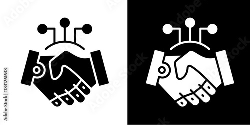 Human Ai Alliance  Icon Set White Style Collection
