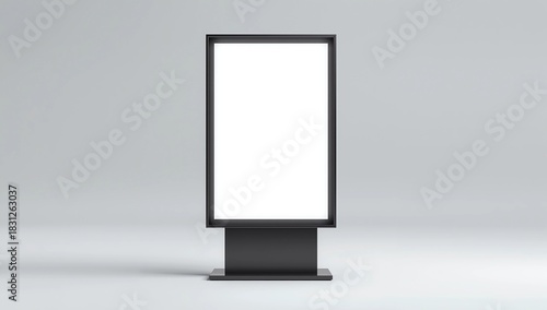 Blank white mock up light box, billboard 