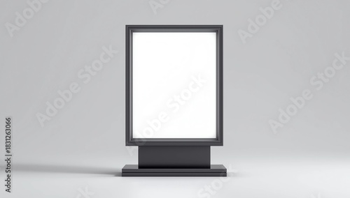 Blank white mock up light box, billboard 