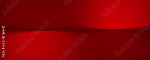 Red studio background. Abstract limbo podium studio room. Dark red gradient wall floor and spotlight scene. Showcase, promotion display